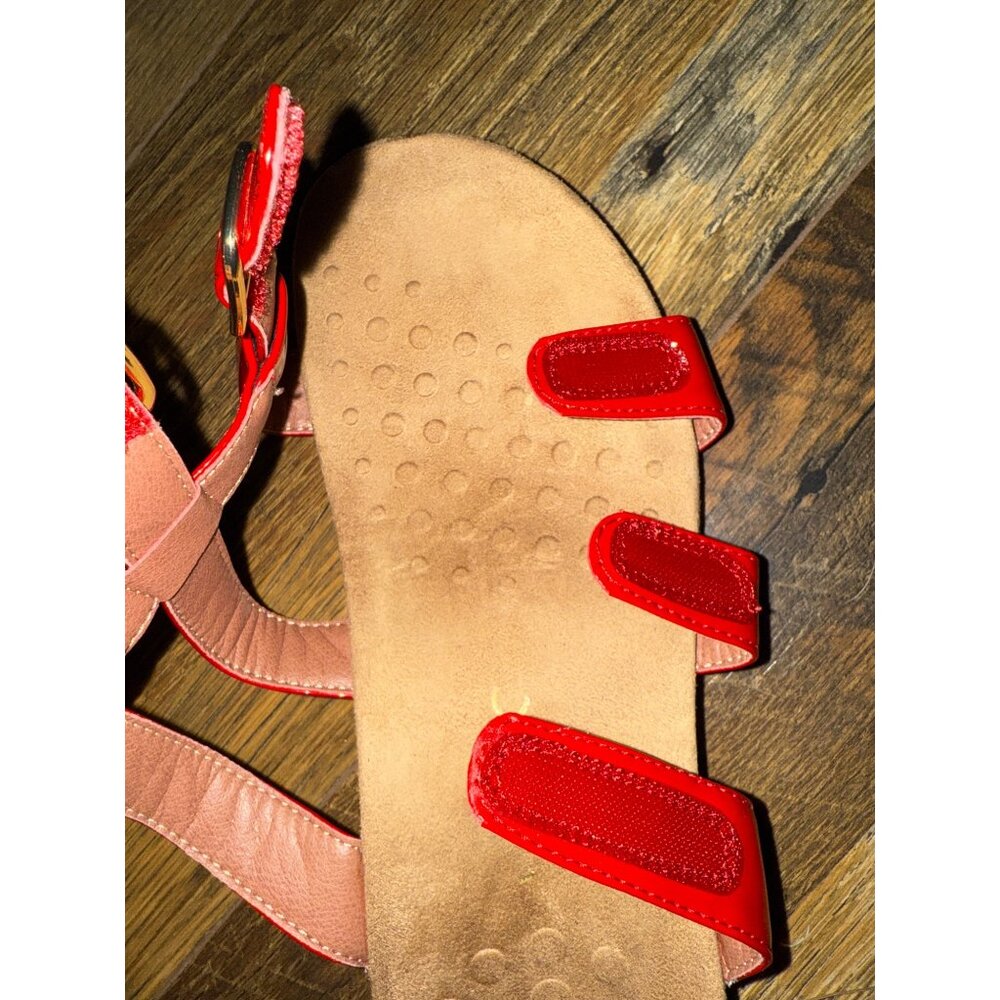 Vionic Misa Red Patent Leather Triple Strap Adjus… - image 8